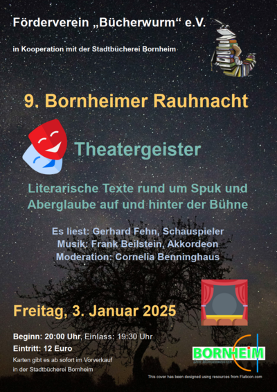 Das Bild zeigt das Plakat zur Veranstaltung "9. Bornheimer Rauhnacht".