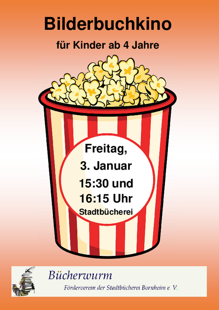 Plakat Bilderbuchkino in der Stadtbücherei Bornheim