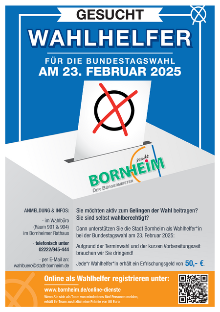 Plakat Wahlhelfer*in werden