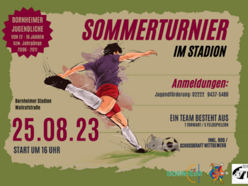 Plakat Sommerturnier im Bornheimer Stadion