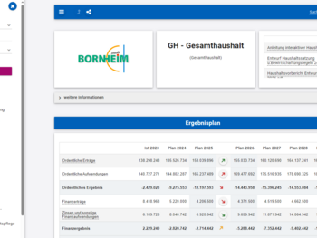 Interaktiver Haushalt der Stadt Bornheim