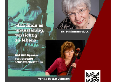 Plakat Musikalische Lesung mit dem Duo WortSpiel in der Stadtbücherei Bornheim